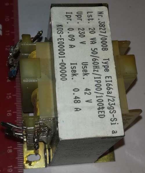 starší trafo20VA 230V/42V 0,48A, z demontáže