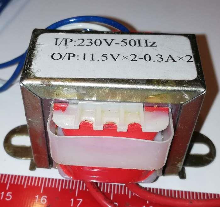 trafo230V 50Hz / 2x11.5V 2x0.3A z ukončené výroby