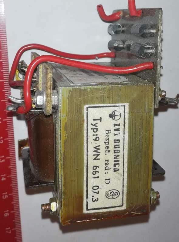 není skladem - trafo - WN66107.3 ZVS 220V/ 2 x 12V1,2A pájený, z demontáže