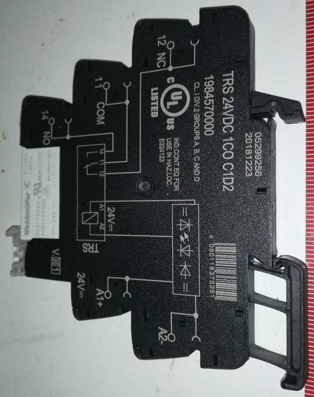 Relé+ patice WEIDMULLER TRS 24VDC 1CO C1D2 - 1984570000  .. použitý / used