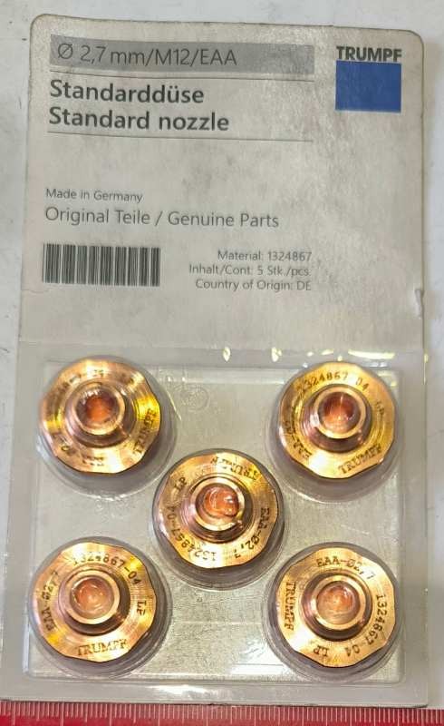 TRUMPF 1324867 - Standart nozzle 2,7mm /M12/EAA   .. balení 5ks za 495Kč