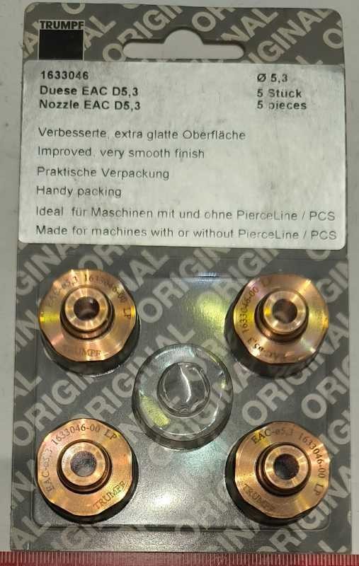 TRUMPF 1633046 - Nozzle EAC D5,3   .. balení 4ks za 395Kč
