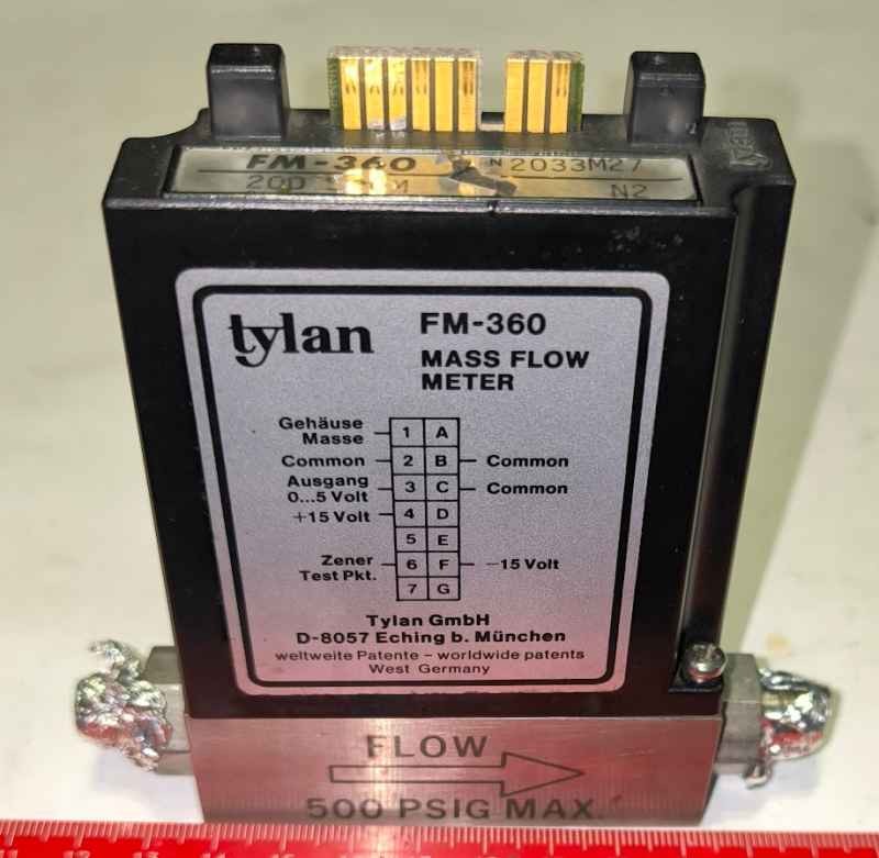 mass flow meter TYLAN FM-360 200sccm  .. použitý / used   .. cena na dotaz / price on request