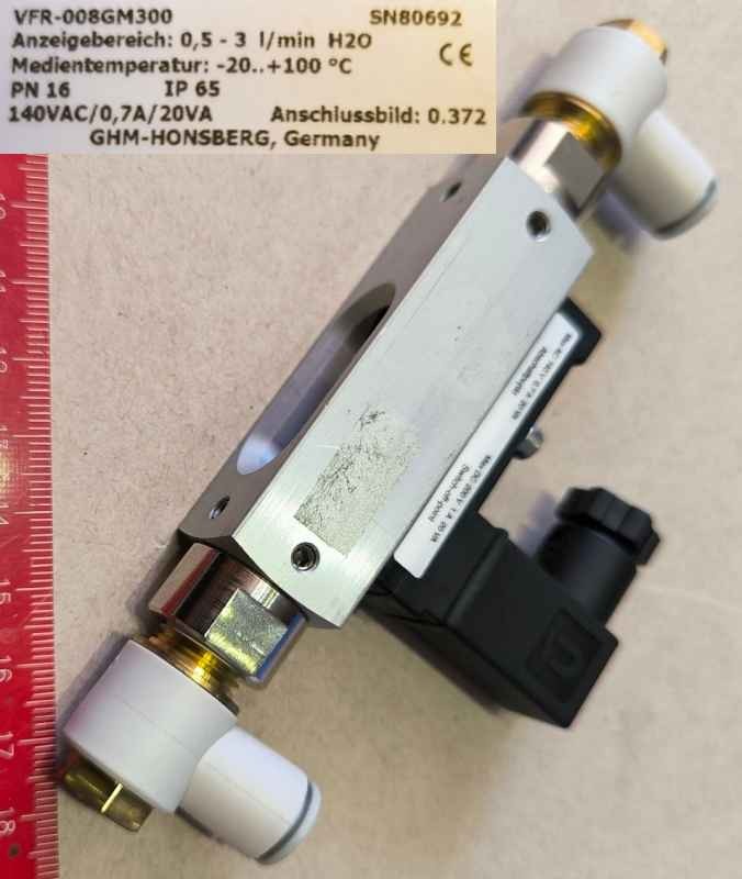 ROTAMETER REF. HONSBERG VFR-008GM300 .. cena na dotaz / price on request