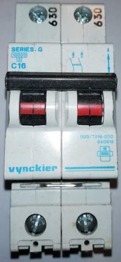 jistič VYNCKIER serie G C16