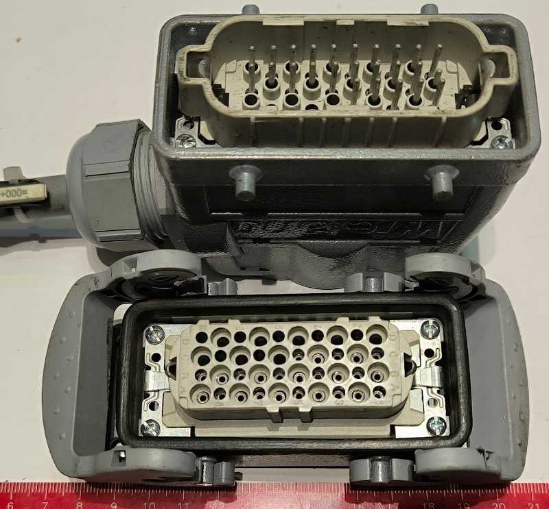 Wieland sestava, samec + samice, osazeno25pin   .. použitý / used