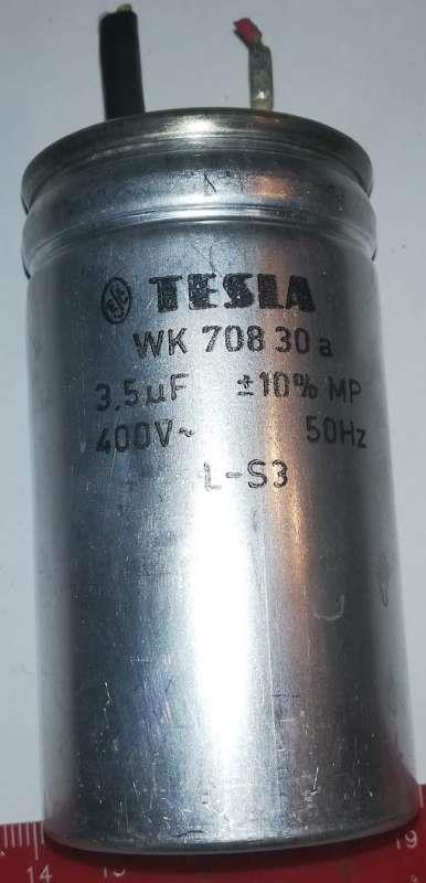 WK70830a 3,5uF +-10% MP 400V 50Hz, pájený