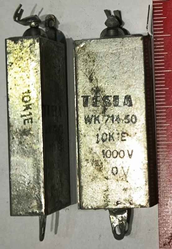 WK71450 - 10k1e 1000V - slídové kondenzátory stabilní - TESLA