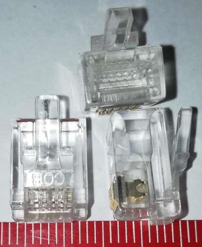 WS6-6 telefonní vidlice 6pin, řezná ..  balení 20ks za 90Kč