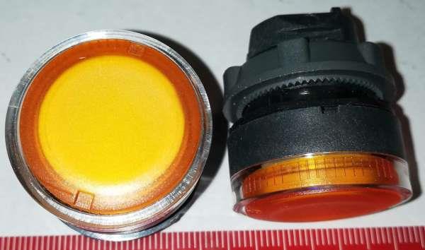 ZB5AW35 - oranžová ovl. hlavice stiskací prosvět.  Ø22 s návratem pro BA9s