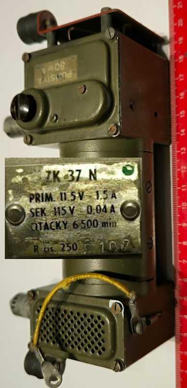 rotační měnič napětí ZK37N, starší, nutno otestovat  .. cena na dotaz / price on request