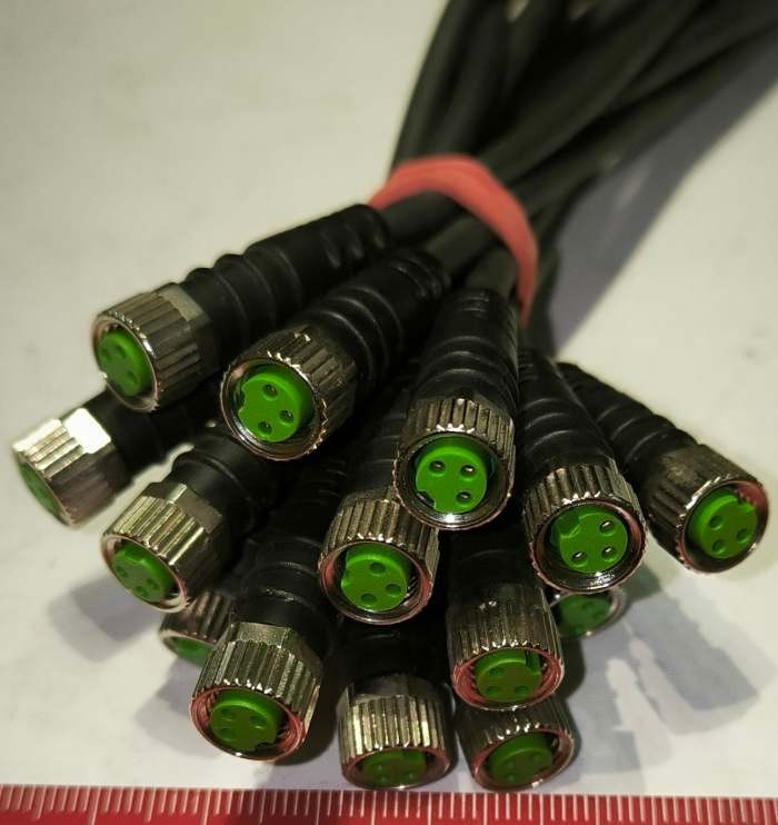 kabel pro automatizaci (029) s konektorem 3P M8 FEMALE , druhý konec volný, 170cm, použitý / used