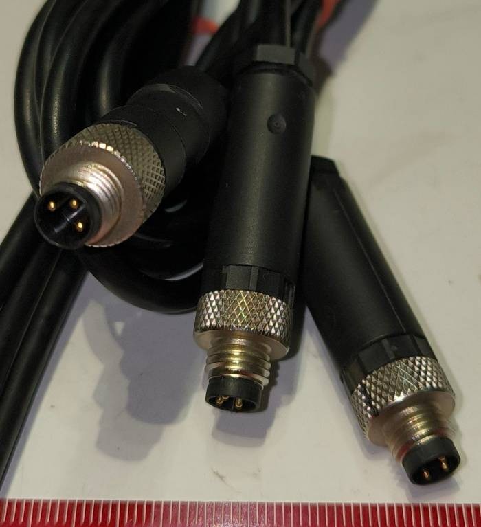 kabel pro automatizaci (031) s konektorem 3P M8 MALE , druhý konec volný, 80cm, použitý / used