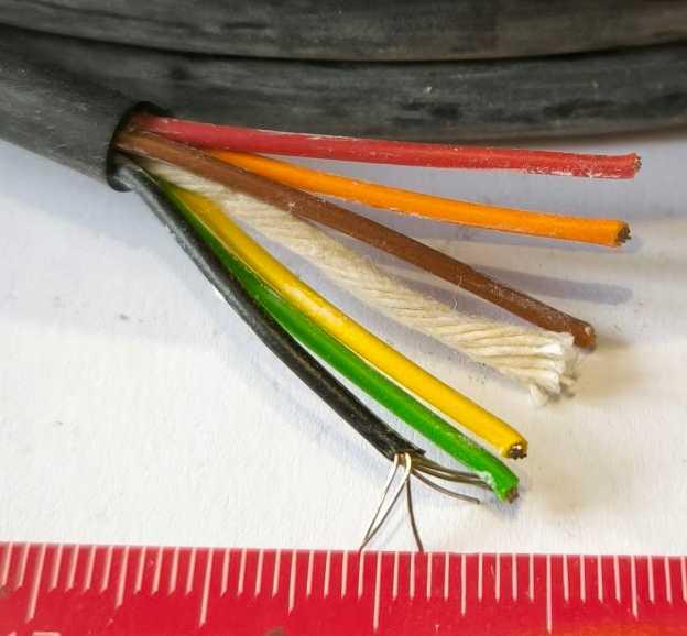 PVC control line UL-LiYY 6 x 0.56 mm², AWG 20, unshielded, black, 095062009  .. balení 20m