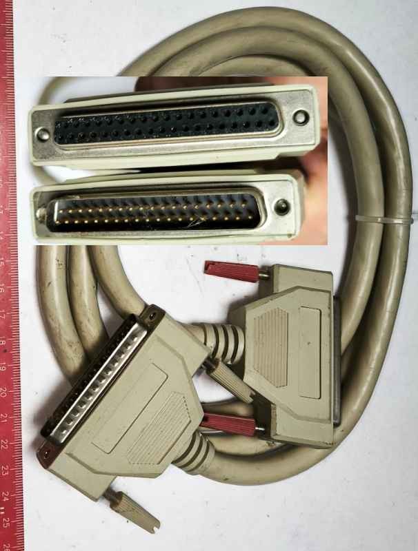 kabel-034 .. Mitsubishi Q32-ST-CAB 1.5m (Q32STCAB15) - 37pin CANNON male female