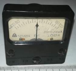měřicí přístroj 45x45 starší, -100-0-100 .. cena na dotaz / price on request