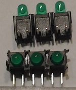 3x LED 3mm v objímce .. balení 21ks za 100Kč