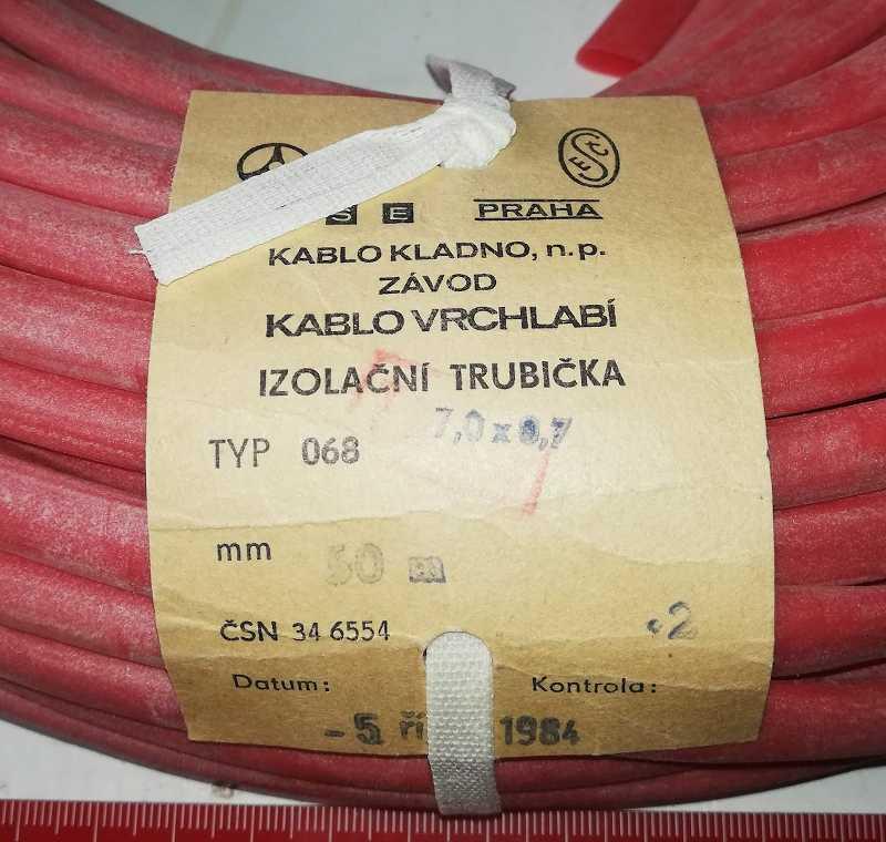 silikonová izolační trubička 7x0,7mm typ 068 ... balení 4m za 90Kč