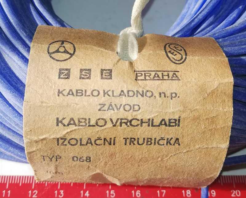 silikonová izolační trubička asi 2x0,3 mm typ 068, modrá  ... balení 10m za 90Kč