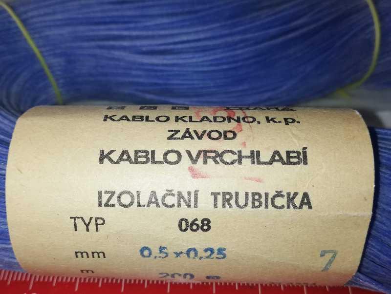 silikonová izolační trubička 0,5x0,25mm typ 068, modrá  ... balení 10m za 90Kč