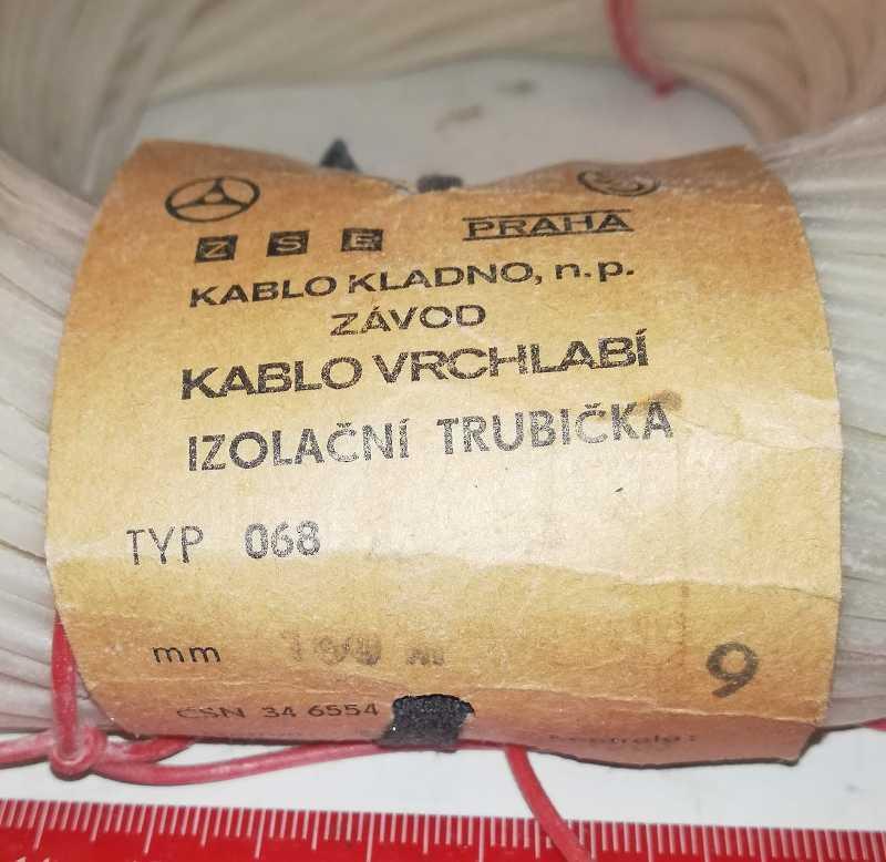 silikonová izolační trubička asi 2x0,3 mm typ 068, bílá  ... balení 5m za 90Kč