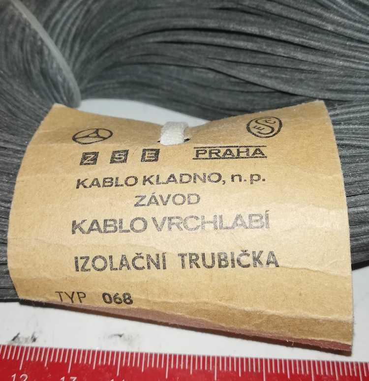 silikonová izolační trubička asi 1x0,25mm typ 068, černá  ... balení 10m za 90Kč