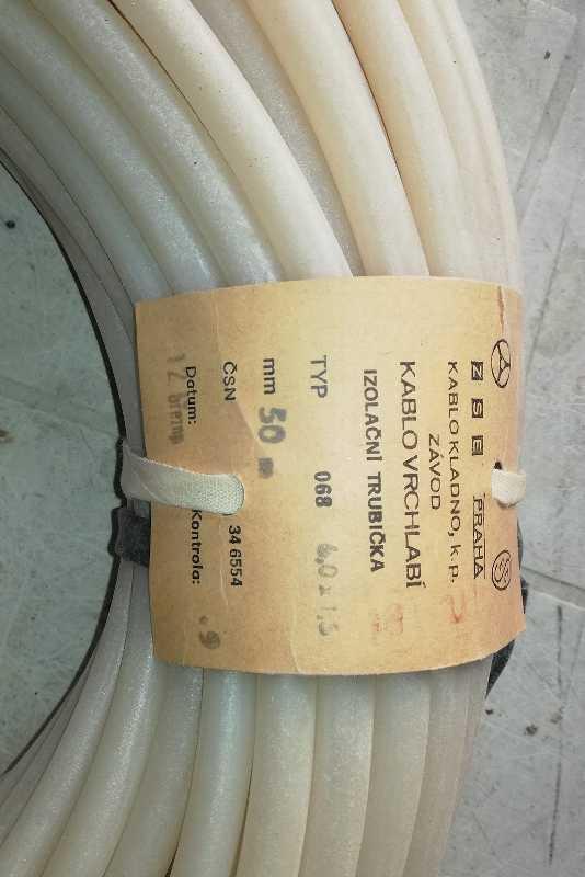 není skladem - silikonová izolační trubička 6,0x1,5 mm typ 068, bílá  ... balení 50m