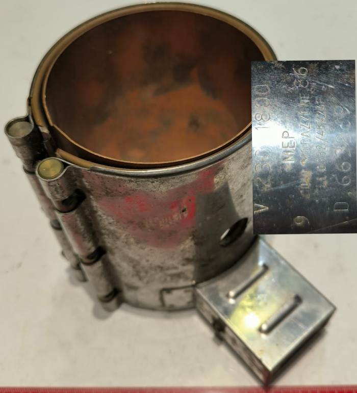 topné těleso 230V, 1800W,válec výška 140mm, průměr 113/98mm