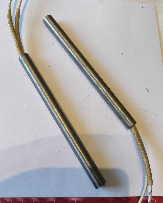 topné těleso typ 1000482 A031 - 230V 630W, průměr 12.5mm, délka 160mm