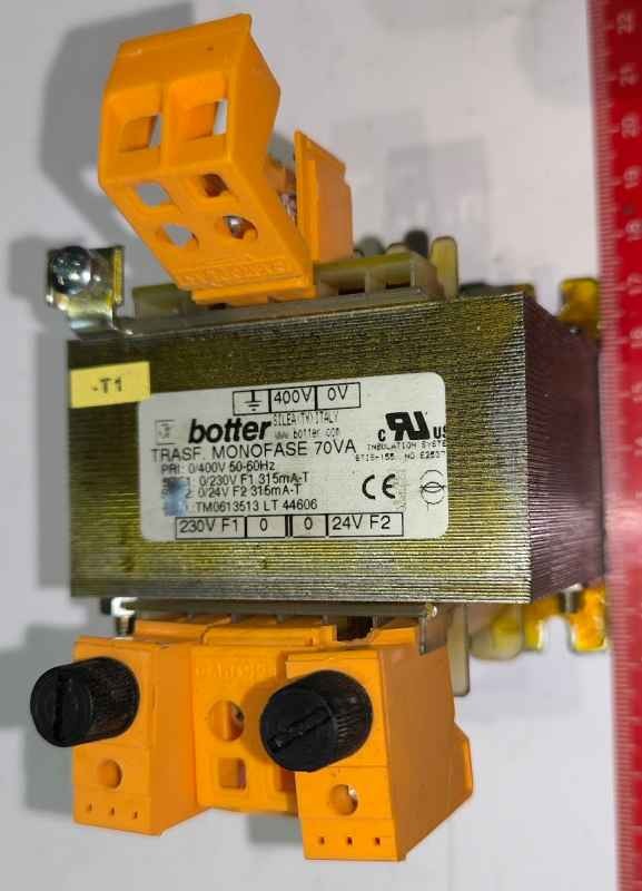 transformátor BOTTER 70VA - 400V / 230V / 24V, použitý, nutno otestovat