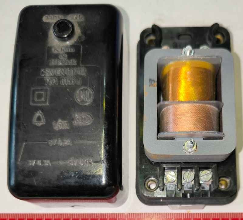 zvonkové trafo typ 0156 LI -  230V 50Hz /  3V, 5V, 8V, provedení na DIN lištu