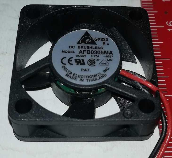 AFB0305MA - ventilátor 30x30x10mm, 5Vdc 0,17A DELTA electronis