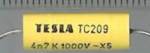 není skladem - TC209  - 4n7/1000V  .. balení 20ks za 100Kč